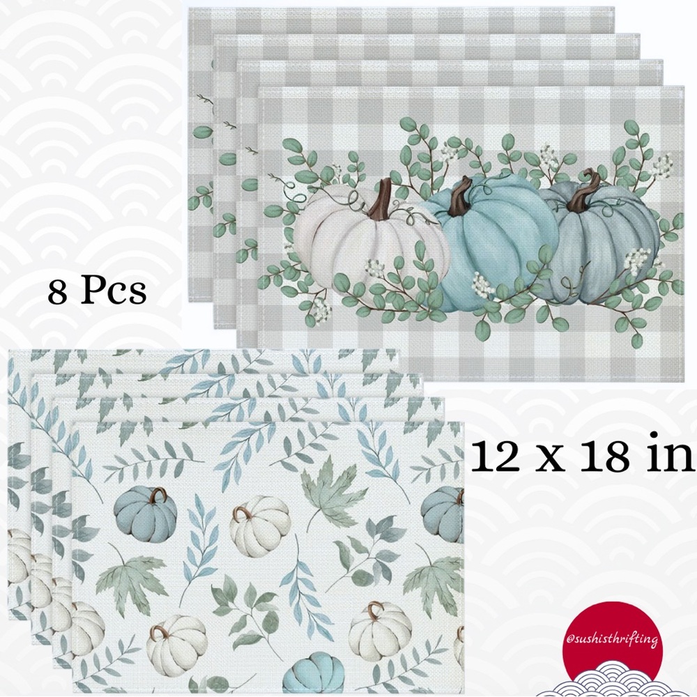 Placemat Set - Cozy Harvest Pumpkins